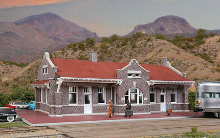 Walthers Cornerstone 933-4055 | Brick Mission-Style Depot Kit | HO Scale