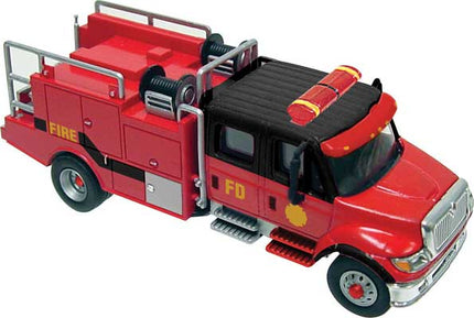 Walthers SceneMaster 949-11920 | International 7600 Crew-Cab Brush Fire Truck - Assembled | HO Scale
