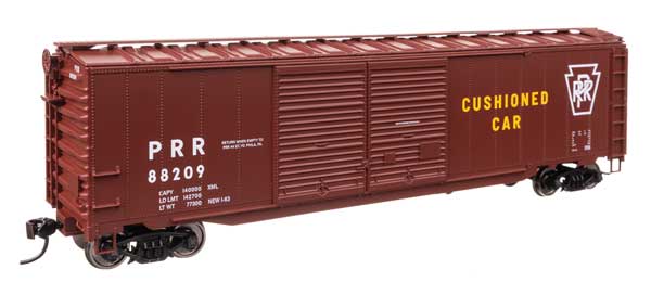 Walthers Mainline 910-46613 | 50' AAR Improved Double-Door Boxcar - Cushioned Underframe - Pennsylvania Railroad PRR #88209 | HO Scale