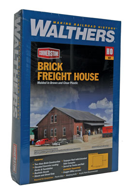 Walthers Cornerstone 933-2954 Brick Freight House Kit HO Scale - box front