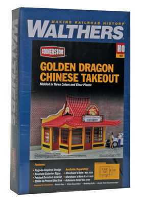 Walthers Cornerstone 933-3780 | Golden Dragon Take Out Chinese Restaurant Kit | HO Scale