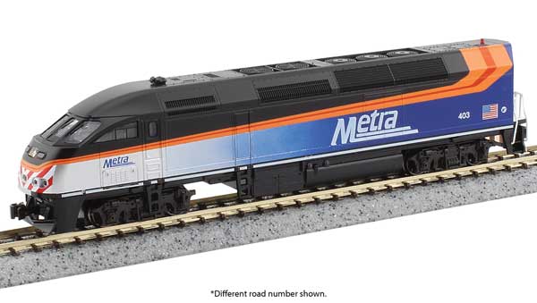 Kato 176-6124 MP36PH MotivePower Industries Chicago Metra #424 N Scale Standard DC diesel locomotive