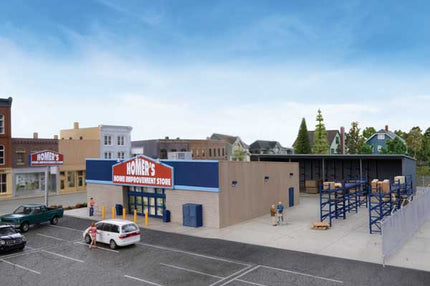 Walthers Cornerstone 933-4119 Hardware and Lumber Store HO scale building kit with lumberyard