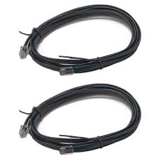 Digitrax LNC82 | 2-Pack 8 ft LocoNet Cables - RJ12 6-Conductor for DCC Throttle Bus | Multi Scale