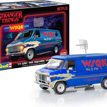 Revell 14578 Stranger Things 1977 GMC Squawk Van WSQK Radio Van 1/25 Scale plastic model kit