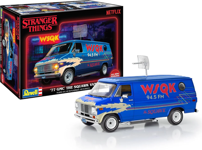 Revell 14578 Stranger Things 1977 GMC Squawk Van WSQK Radio Van 1/25 Scale plastic model kit