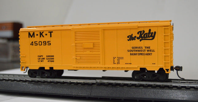 Value Trains 40-305 HO 40' PS-1 Boxcar - MKT The Katy Yellow Scheme
