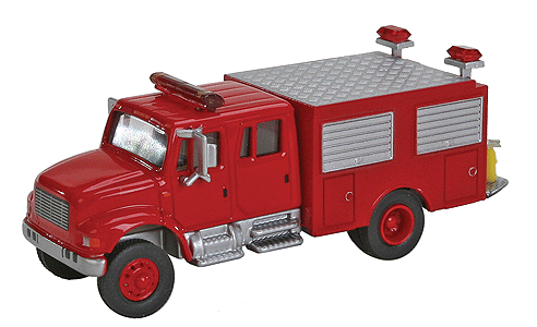 Walthers SceneMaster 949-11893 | International 4900 First Response Fire Truck - Assembled, Red | HO Scale