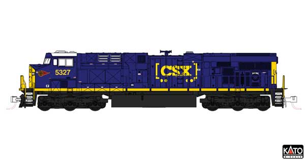 Kato 176-8962 | GE ES44AC GEVO Standard DC - CSX #5327 WM Heritage | N Scale