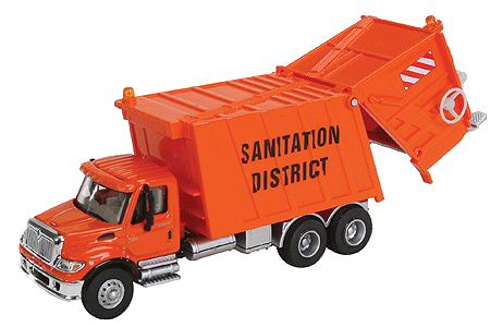 Walthers SceneMaster 949-11770 | International 7600 Garbage Truck - Assembled, Sanitation District | HO Scale
