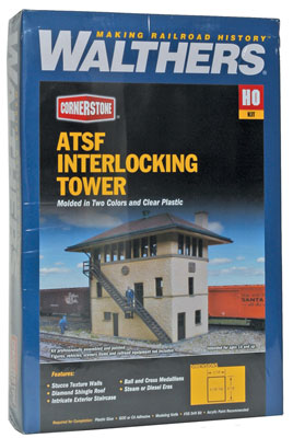 Walthers Cornerstone 933-2983 Santa Fe ATSF Interlocking Tower Kit HO Scale - box front