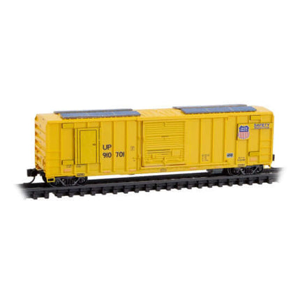 Union Pacific Safety Inspection Car model in N Scale, featuring rib side design and roof-mounted cameras.