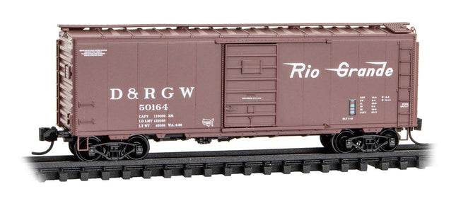 Micro-Trains 02000537 D&RGW Rio Grande #50164 40' Standard Boxcar N Scale - boxcar red with speed-lettering