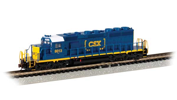 Bachmann 67075 N scale EMD SD40-2 CSX #8013 Dark Future diesel locomotive