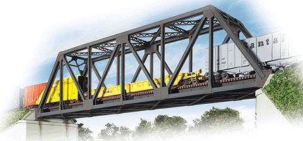 Walthers Cornerstone 933-3185 single-track railroad truss bridge kit HO scale - box art