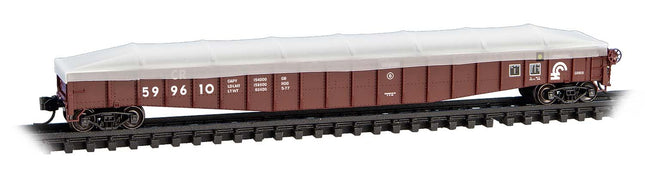 Micro-Trains 10700141 Conrail #599610 65' Mill Gondola N Scale with white tarp load