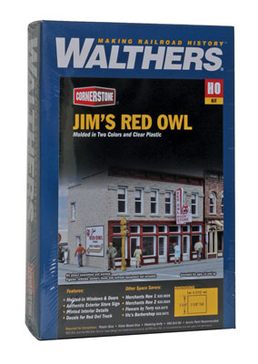 Walthers 933-3472 Jim's Red Owl Food Store Kit HO Scale - box front