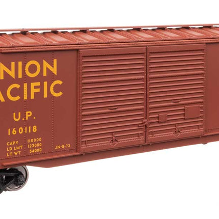 Walthers Mainline 910-46617 | 50' AAR Improved Double-Door Boxcar - Cushioned Underframe - Union Pacific UP #160118 | HO Scale