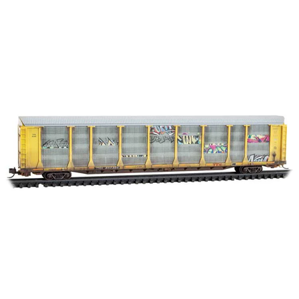 Micro-Trains 11144490 89' Tri-Level Closed Auto Rack TTX Weathered #851005 N Scale