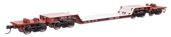 WalthersMainline 910-50236 | 81' 8-Axle Depressed Center Flatcar - Southern #50031 | HO Scale