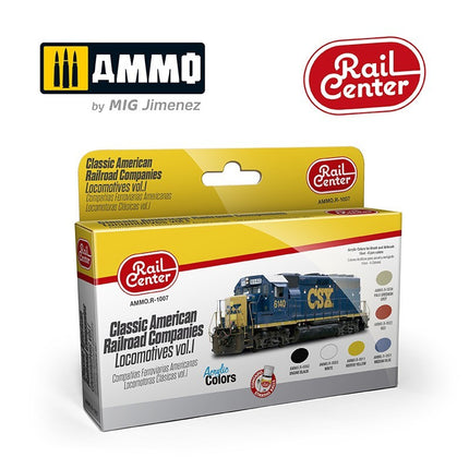 AMMO Mig R-1007 | Rail Center American Railroad Locos Vol 1 | 6x15ml