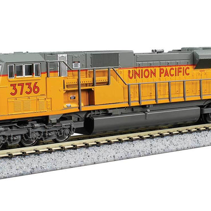 Kato 176-5624 | EMD SD90/43MAC – Standard DC – Union Pacific #3736 | N Scale model locomotive in Union Pacific colors.