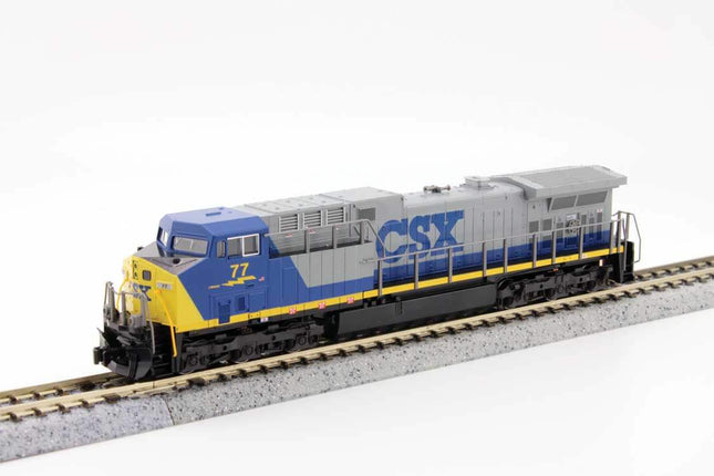 Kato USA Inc 176-7043 | GE AC4400CW Low Numberboards - Standard DC | N Scale model of CSX #77 locomotive.
