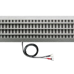 Lionel 6-12016 FasTrack Terminal Section with Hook-Up Wires O Scale - 10 inch straight track with power feed cables