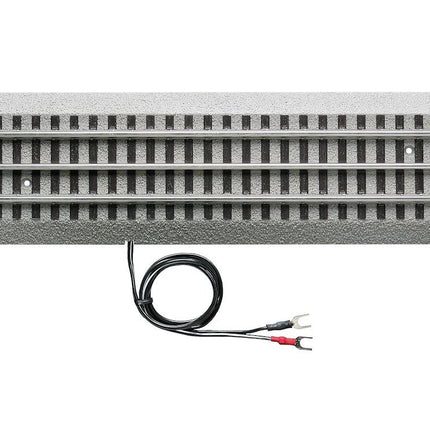 Lionel 6-12016 FasTrack Terminal Section with Hook-Up Wires O Scale - 10 inch straight track with power feed cables