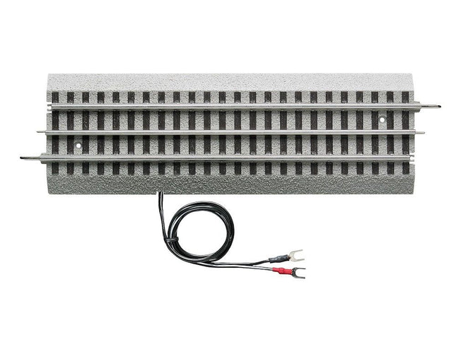 Lionel 6-12016 FasTrack Terminal Section with Hook-Up Wires O Scale - 10 inch straight track with power feed cables