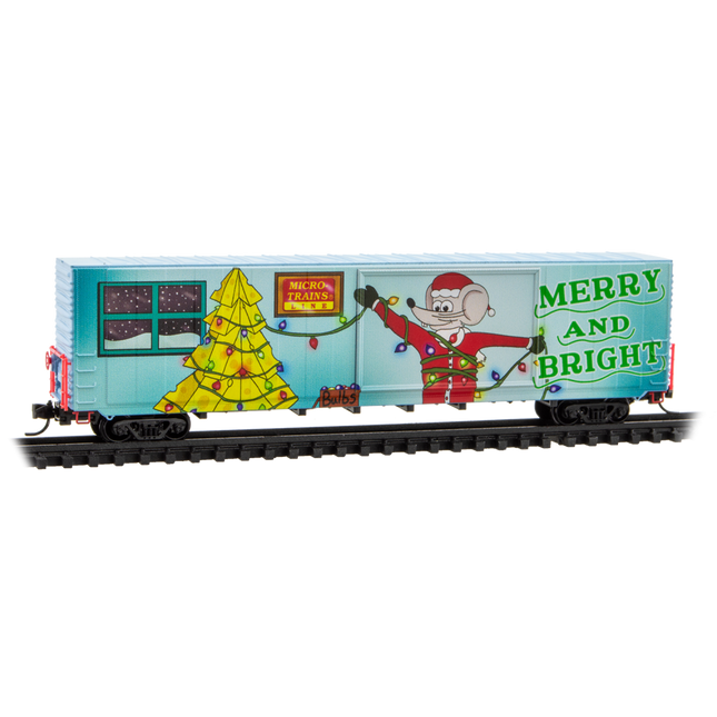 Micro-Trains 102 00 855 | 2025 Christmas Micro-Mouse (Un-Lit) – 60’ Boxcar | N Scale