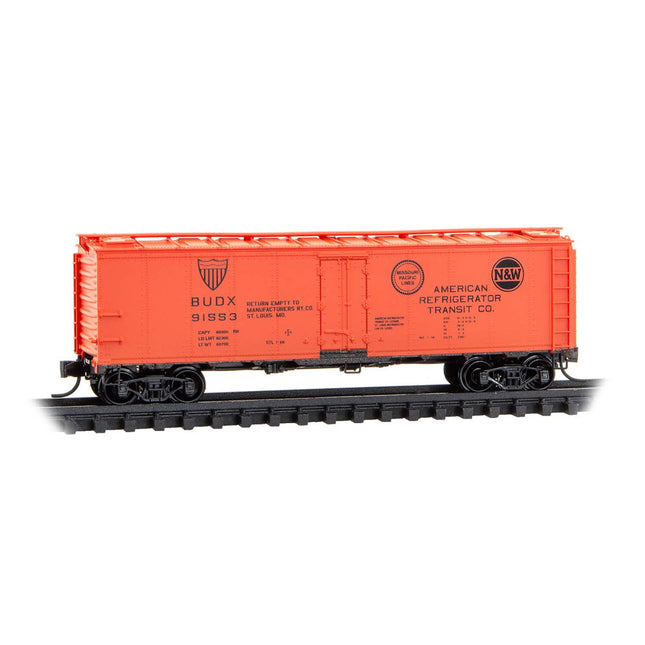 Micro-Trains 059 00 290 | American Refrigerator Transit Co. BUDX 91593 – 40’ Steel Ice Reefer | N Scale
