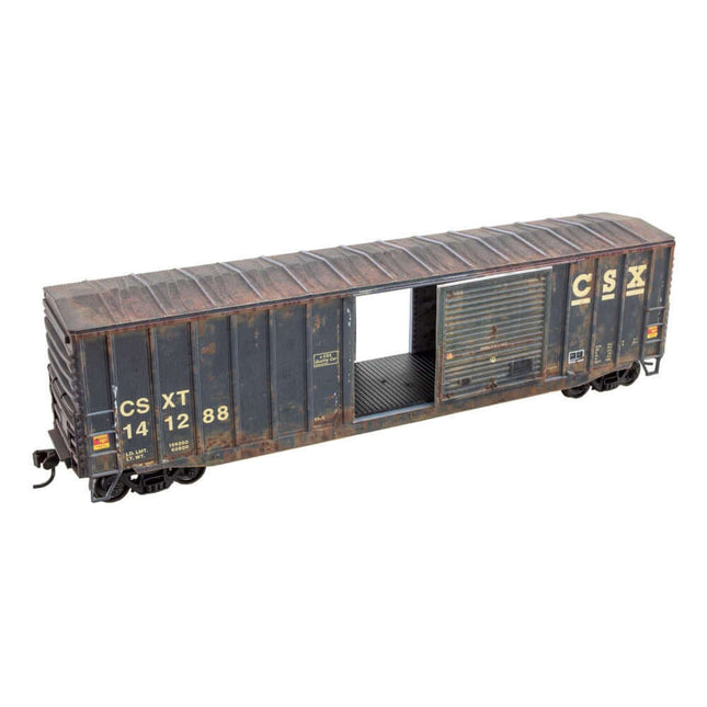 Micro-Trains HO Scale 50 foot CSX Boxcar Kit with authentic weathering details