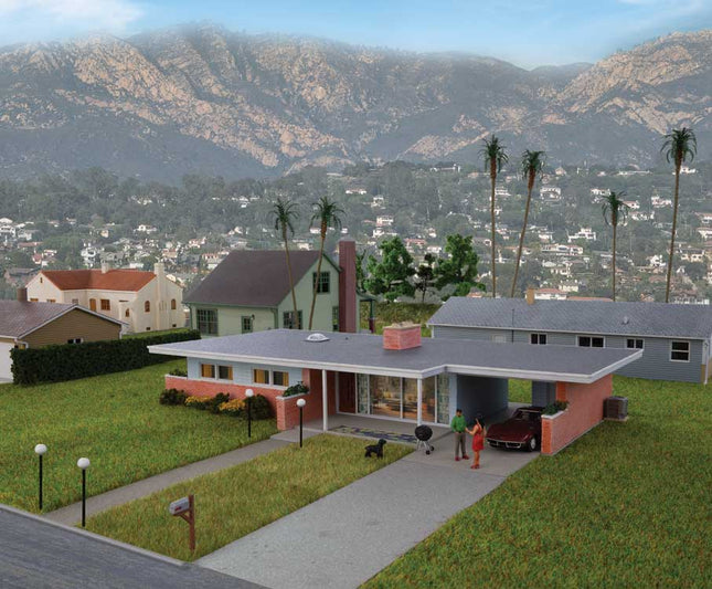 Walthers Cornerstone 4156 | Mid-Century Modern Home Building Kit | HO Scale
