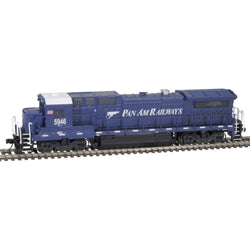 Atlas 40005168 | GE Dash 8-40B with Deck Ditch Lights - LokSound and DCC - Master(R) Gold - Pan Am MEC 5946 (blue, white) | N Scale