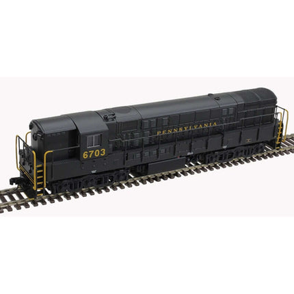 Atlas FM H-24-66 Phase 2 Trainmaster Pennsylvania Railroad N Scale Model #6703 on track.