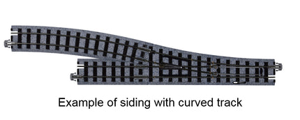 Kato 52-301 Narrow Gauge Unitrack #4 Electric Turnout Right HOe - siding layout example