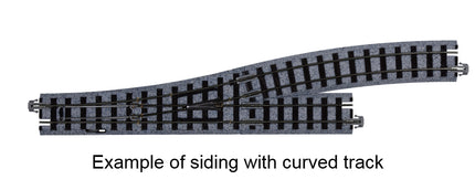 Kato 52-300 Narrow Gauge Unitrack #4 Electric Turnout Left HOe - siding layout example