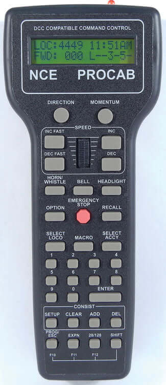 NCE 11 | Deluxe Master ProCab-R Wireless DCC Throttle | Multi-Scale