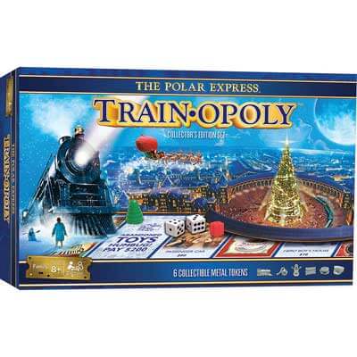 Train Enthusiast Vendors 420814 | The Polar Express Train-Opoly Board Game | Collector Edition