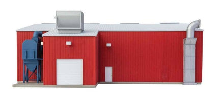 Walthers Cornerstone 933-3909 Railroad Paint Shop Kit HO Scale - side view with dust collector