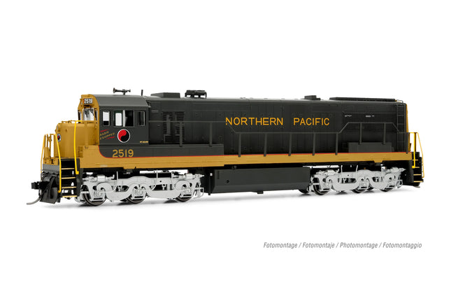 Rivarossi HR2885S | GE U25C Northern Pacific #2519 (Black, Yellow) - ESU LokSound 5 DCC Diesel Locomotive | HO Scale