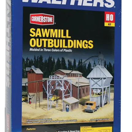 Walthers Cornerstone 933-3144 | Sawmill Outbuildings – Plastic Building Kit | HO Scale