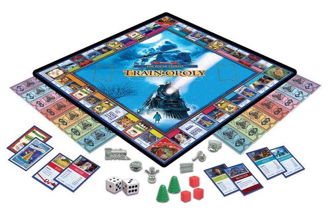 Train Enthusiast Vendors 420814 | The Polar Express Train-Opoly Board Game | Collector Edition