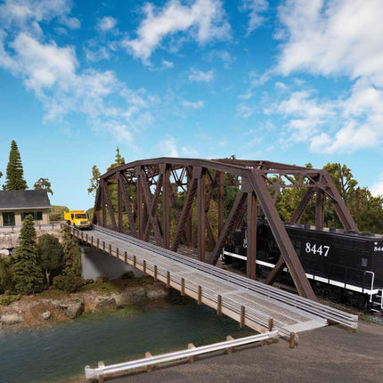 Walthers Cornerstone 4523 | Truss Railroad Bridge with Roadway Building Kit | HO Scale