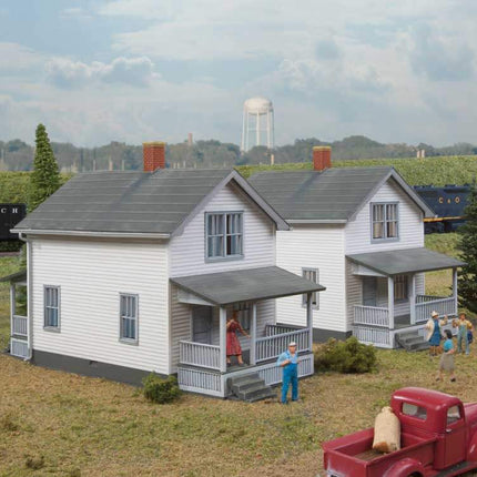 Walthers Cornerstone 933-3790 | Company House (2-Pack) | HO Scale model homes with realistic details.