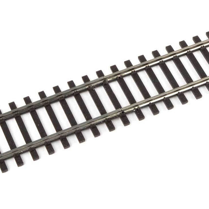 WalthersTrack HO Code 100 to Code 83 transition track with nickel-silver rail and realistic brown ties.