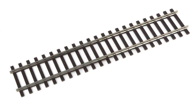 WalthersTrack HO Code 100 to Code 83 transition track with nickel-silver rail and realistic brown ties.