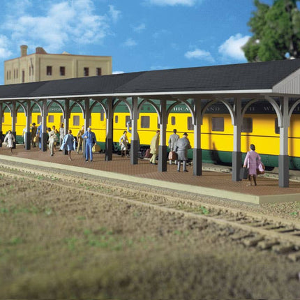 Walthers Cornerstone 3188 | Wood Station Shed & Platform Building Kit | HO Scale