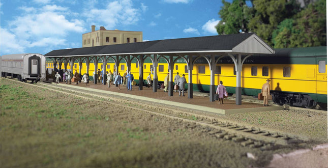 Walthers Cornerstone 3188 | Wood Station Shed & Platform Building Kit | HO Scale